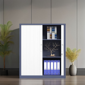 Armadio Moderno Personalizzabile con Ante Scorrevoli a Tamburo, Regolabile, per Ufficio e Officina, Prodotto in Fabbrica - Product Image 1