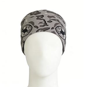 หมวกบีนนี่ถักลายแจ็คการ์ดสไตล์เรโทร HKZB แฟชั่นกบสุดเทรนด์ ฮิปฮอป สำหรับเดินทางกลางแจ้ง อุ่นหนา เหมาะสำหรับผู้ชายและผู้หญิง - Product Image 3