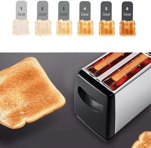 Nouveau modèle 2025 – Grille-pain électrique 2 fentes en acier inoxydable, automatique, écologique, avec système pop-up et efficacité énergétique de classe A - Product Image 3