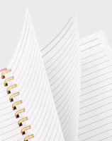 Cubierta de papel personalizada, diario de encuadernación de alambre de Metal, cuaderno en espiral