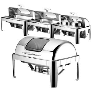 Proveedor de Francia Cocina <span class=keywords><strong>Buffet</strong></span> de acero inoxidable Plato de frotamiento Fiesta Boda Calentador de alimentos Hotel Chafer para Catering - Product Image 5
