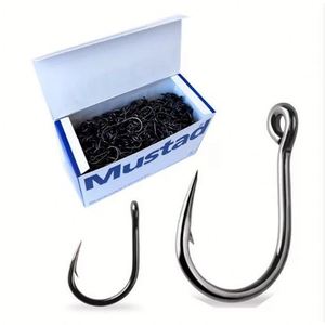Vente en gros d'hameçons <span class=keywords><strong>Mustad</strong></span> 10827 en acier à haute teneur en carbone noir, 4x plus résistants, pour la pêche en eau douce, en eau salée, en mer, pour les requins - Product Image 1