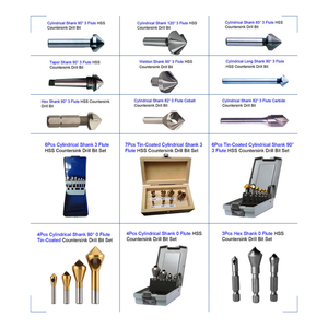 DIN335C Mũi Khoan Khoét Lỗ Kim Loại <span class=keywords><strong>HSS</strong></span> Vát Vát Góc 90 Độ 3 Rãnh Để Vát Cạnh Và Gỡ Rối Và Bồn Rửa Mặt - Product Image 6