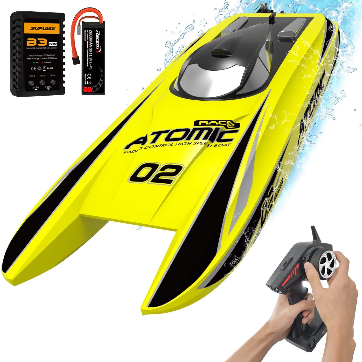 High-Speed Adult RC Boats - Remote Control & Racing BLUE MAX-25 RC