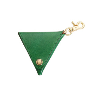 Custom-made triangular leather <b>coin</b> <b>purse</b>, Japanese-style minimalist <b>coin</b> <b>purse</b> keychain, creative snap <b>coin</b> bag. - Product Image 3