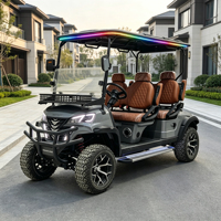 Voiturette de golf électrique tout-terrain 72V au lithium, 4 places, avec moteur AC 7,5 kW, pour les aventures sur la plage et en safari