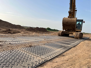 泥だらけの道路アクセスマットHDPEロードマット掘削機地上保護マット - Product Image 4