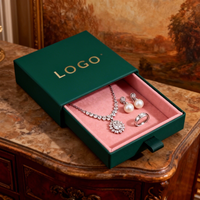 Boîte cadeau de luxe personnalisée pour collier et boucles d'oreilles, avec logo, pochette mignonne, sac en papier cartonné, boîte de rangement magnétique pour bijoux