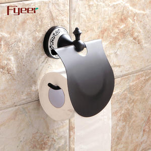 Fyeer Porte-<span class=keywords><strong>papier</strong></span> hygiénique en laiton au design en <span class=keywords><strong>porcelaine</strong></span> bleue et blanche - Product Image 2