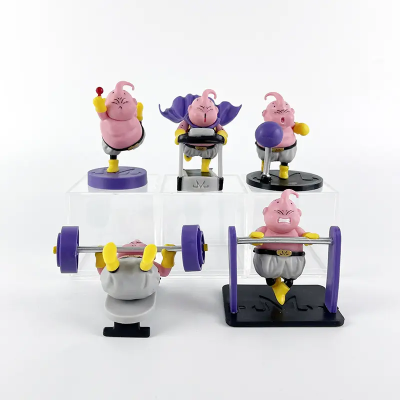 Venta al por mayor adornos creativos 5 unids/set Super Saiyan deportes Majin Buu figura de acción