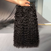 Lot de Cheveux Indiens Bruts 100% Naturels, Super Double Drawn, Bouclés Pixie, 8-40 Pouces, Cheveux Humains Bruts Non Traités, Cheveux Remy