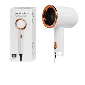 Powerful <b>Hair</b> <b>Dryer</b> 1800W DC Motor High Speed Salon Drying Electric Household Plastic White with Copper Accents - Product Image 1