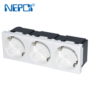 Hot bán nepci Euro screwless hệ thống dây điện Schuko mô-đun XJY-QB-28 Đức Ổ cắm ổ cắm 45x45 căn cứ 45 độ đóng cửa cho cắm F - Product Image 6