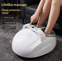 Masseur électrique pour pieds et chevilles avec chaleur et vibrations, télécommande sans fil, à brancher, pour les soins de santé à domicile