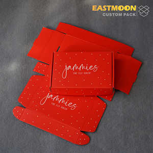 Boîtes à bonbons rouges festives personnalisables, boîtes d'emballage imprimées pour les fêtes, pour l'expédition de cadeaux et les faveurs de fête - Product Image 6