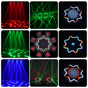 Éclairage de scène multi-effets 150W AC95-245V 50Hz 25CH DMX512 8PCS 10W Bande LED RGBW Stroboscope Blanc/Doré Automatique à la Voix - Product Image 6