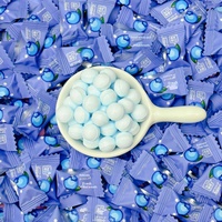 Groothandel Kolajoy Blauwe Bes Zoete Fruitige Suikervrije Bolvormige Tablet Snoepjes Ademverfrissers in Zakverpakking