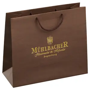Nuova carta da stampa di moda logo personalizzato gioielli regalo orologio profumo cosmetico negozio di imballaggio borsa della spesa prezzo più conveniente