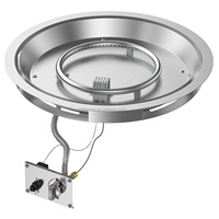 Kit de brûleur rond pour foyer OEM acier inoxydable puissance Style brûleur de foyer anneau rond acier inoxydable plat rond poêle de foyer
