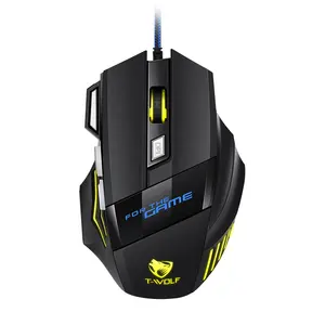 Newest Design M1 wired gaming game computer mouse for player gamer USB optical 7D progress high quality mouse factory sale