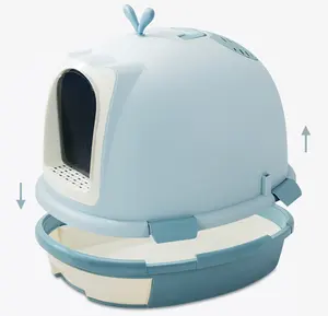Caja de arena automática para mascotas, dispositivo inteligente antisalpicaduras para el cuidado de los gatos