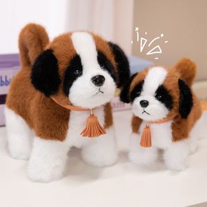 Nuevo Peluche de Simulación de Cachorro de San Bernardo, Animal de Peluche, Juguete de Animal de Zoológico, Regalo de Cumpleaños, Perro de San Bernardo Suave y Realista - Product Image 2