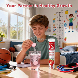 แคลเซียมและวิตามินดี3 รสสตรอว์เบอร์รี บำรุงกระดูก สำหรับทุกวัย ช่วยเพิ่มความสูงอย่างรวดเร็ว ชนิดเม็ดฟู่ - Product Image 5