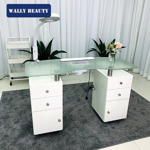 Table de salon de manucure professionnelle avec dépoussiéreur intégré-Station de manucure et pédicure réglable pour les techniciens des ongles - Product Image 3