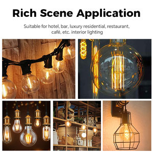 G95 E27 светодиодная лампа Янтарная лампа с регулируемой яркостью Янтарная структурная спиральная лампа накаливания - Product Image 3