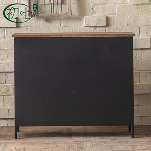 American Country Style Entryway <b>Storage</b> Cabinet With Glass Doors And Drawers For Living Room Decorative Use - Product Image 4