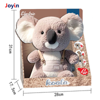 Sac à dos en peluche pour enfant, jouet animal koala éléphant, avec fonction de rangement, musique et oreilles mobiles, compagnon de voyage, cadeau