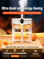 Humidificateur ultrasonique portable à double pulvérisation USB 5V, 10H continu, 20H intermittent, lumière LED nocturne, ultra-silencieux, pour voiture et hôtel