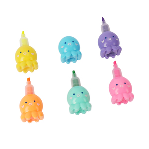 Creativo octopus bear pattern cartoon cute 6-color 6-section kids pennarello <span class=keywords><strong>da</strong></span> disegno cancellabile pittura giocattoli evidenziatore penna - Product Image 5