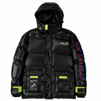 Veste d'hiver rembourrée personnalisée OEM/ODM avec logo brodé, coupe-vent, chaude, pour homme, épaisse, en polyester, rembourrée de fibres