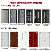 Porte coupe-feu de style asiatique, porte en bois massif et fer, porte d'hôtel moderne, porte d'appartement, porte coupe-feu