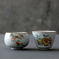 Bol à thé Kung Fu de style japonais tasse de dégustation rétro kaki glaçure craquelée tasse personnelle en céramique pour maîtres de thé