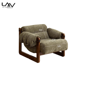 Stile nordico Villa soggiorno verde per il tempo libero <span class=keywords><strong>sedia</strong></span> Hotel camera da letto struttura in legno tessuto Comfort poltrona mobili - Product Image 6
