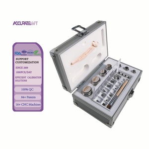 Jeu de poids d'étalonnage certifié ISO 9001:2015 1mg-200g (23 pièces) | Laboratoire de balances numériques d'équilibre analytique en acier inoxydable - Product Image 2