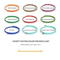 Bracelet-collier magnétique en corde de nylon rigide et colorée de 25 cm, 51 58, réglable, accessoires DIY de la marque Flower Seven Jewelry