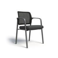 Fauteuil de conférence ergonomique réglable en maille avec cadre en PP, accoudoirs fixes empilables, design moderne, mobile pour écoles et hôtels