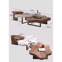 Table basse moderne de taille standard, sur mesure, fabricant OEM, pour projet hôtelier, vente en gros, mobilier de salon, bois écologique