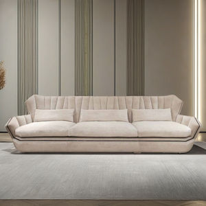 Sofá moderno de madera para sala de estar con sofá de tela de alta calidad para hoteles y villas de lujo - Product Image 1