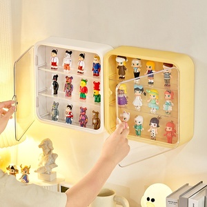 Étagère <span class=keywords><strong>de</strong></span> rangement murale transparente en plastique écologique, étanche, à trois niveaux, pour jouets et accessoires - Product Image 3