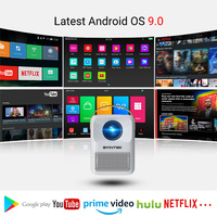 Projecteur vidéo mobile LED intelligent Android WiFi BYINTEK C750 Full HD 1080P le plus récent pour cinéma maison