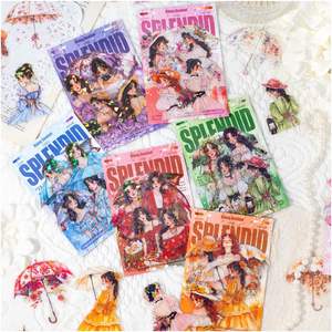 Lot de <span class=keywords><strong>10</strong></span> autocollants <span class=keywords><strong>d</strong></span>écoratifs Rainy Season Series Handbook avec matériel de collage créatif présentant le thème des personnages pluvieux - Product Image 4