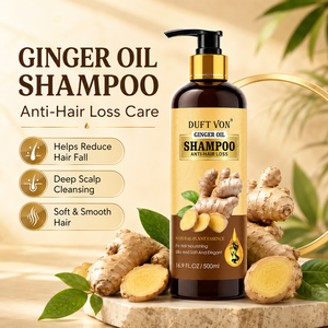 Shampoo allo Zenzero Personalizzato OEM Anticaduta, Essenza Naturale Vegetale, <span class=keywords><strong>Capelli</strong></span> Morbidi e Setosi, <span class=keywords><strong>Cura</strong></span> Profonda del Cuoio Capelluto, Riduce la <span class=keywords><strong>Caduta</strong></span>, 500ml - Product Image 5