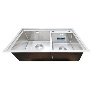 Nouvelle évier de cuisine double multifonctionnel en acier inoxydable 304, rectangulaire, poli, design moderne, facile à nettoyer - Product Image 5
