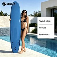 Planche de surf longboard personnalisée OEM ODM, surface XPE, noyau EPS, fond HDPE, logo, couleur et taille personnalisés pour les sports nautiques de plage