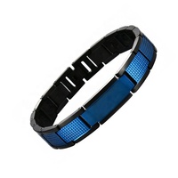 Pulsera Magnética de Acero Inoxidable con Patrón de Cocodrilo, Personalizable, de Moda, Resistente al Agua, para Alivio del Dolor, con Energía Cuántica