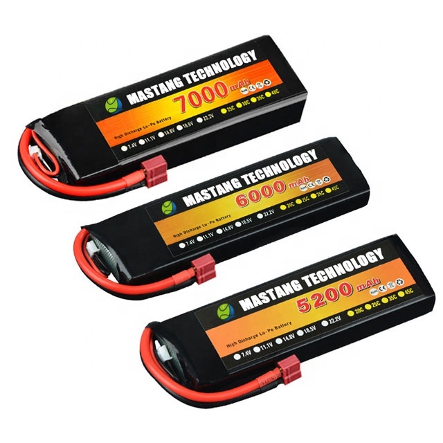 Wholesale Lithium Ion Battery 5000mah 5200mah 5500mah 6200mah 7000mah 3s11.1v 4s14.8v 6s22.2v High Discharge Rate Lipo Battery